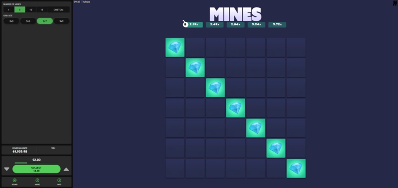 Mines casino game
